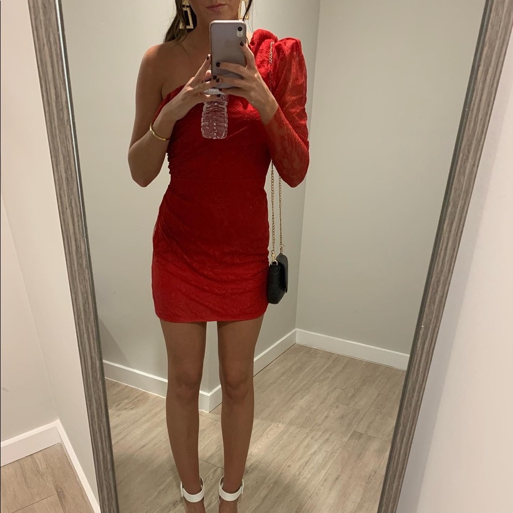 NBD red cocktail dress